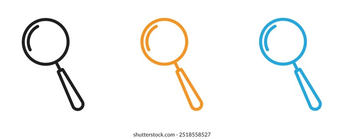 Search icon Thin line illustration set