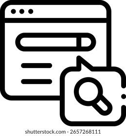 search icon. Thin Linear Style Design Isolated On White Background