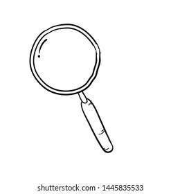 search icon tools doodle in handdrawn style vector