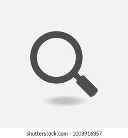 Search Icon in trendy flat style isolated on grey background. Magnifying glass symbol for your web site design, logo, app, UI. Vector illustration, EPS10.