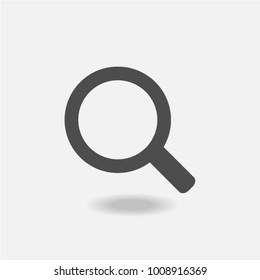 Search Icon in trendy flat style isolated on grey background. Magnifying glass symbol for your web site design, logo, app, UI. Vector illustration, EPS10.