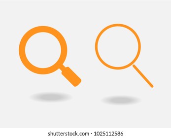 Search Icon in trendy flat style isolated on grey background. Magnifying glass symbol for your web site design, logo, app, UI. Vector illustration, EPS10.