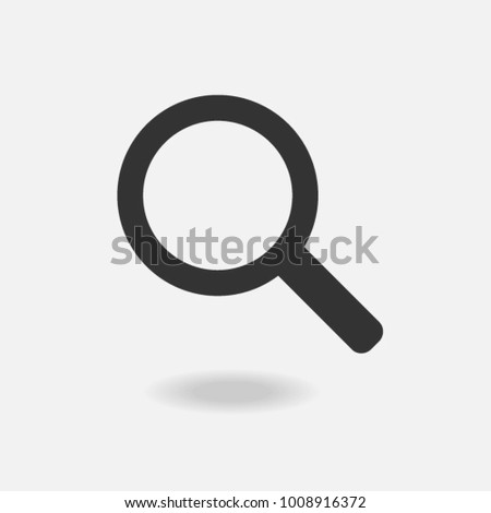 Search Icon in trendy flat style isolated on grey background. Magnifying glass symbol for your web site design, logo, app, UI. Vector illustration, EPS10.