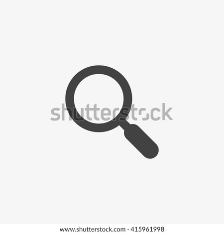 Search Icon in trendy flat style isolated on grey background. Magnifying glass symbol for your web site design, logo, app, UI. Vector illustration, EPS10.