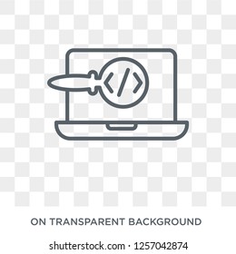 Search icon. Trendy flat vector Search icon on transparent background from Programming collection. High quality filled Search symbol use for web and mobile