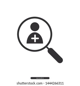 Search icon, User Search, Search symbol, Editable stroke. Vector illustration, eps10.