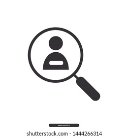Search icon, User Search, Search symbol, Editable stroke. Vector illustration, eps10.