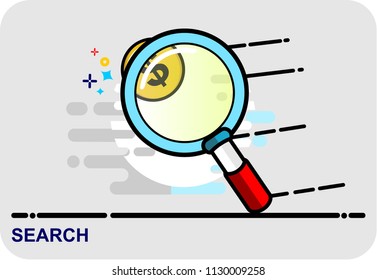 search, icon vector