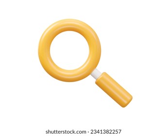 Search icon vector 3d render illustration