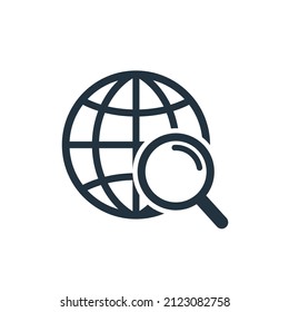 vector de icono de búsqueda.  símbolo de exploración aislado en un fondo blanco.