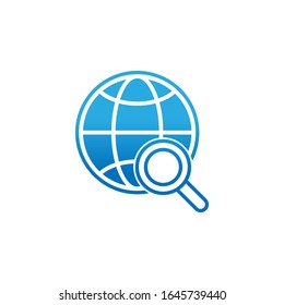 Icono de búsqueda ilustración de diseño vectorial. Buscar símbolo de icono plano vectorial para sitio web, móvil, logotipo, elementos gráficos, aplicación, UI. Icono de búsqueda aislado en fondo blanco.