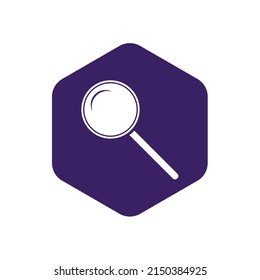 Search icon vector design. Isolated on a white background. Creative magnifying glass symbol.