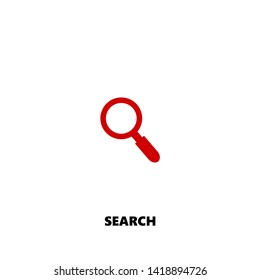 search icon. search vector design. sign design. red color