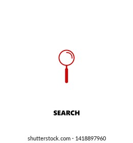 search icon. search vector design. sign design. red color