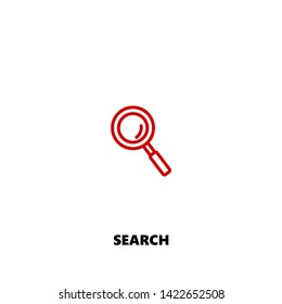 search icon. search vector design. sign design. red color