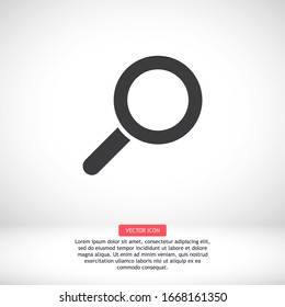 Search icon Vector Eps 10 Lorem Ipsum Design Flat magnifier illustration