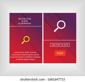 Search icon Vector Eps 10 Lorem Ipsum Design Flat magnifier illustration