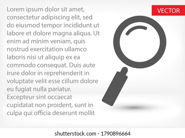 Search icon. Vector  Eps 10 . Lorem Ipsum Design Flat