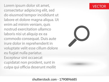 Suchsymbol Vector Eps10 Lorem Ipsum Design Flache Lupe Illustration