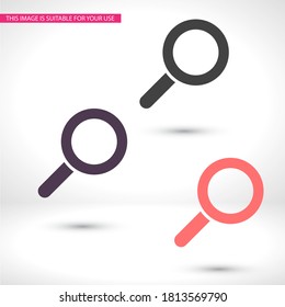 Search icon Vector  Eps 10  Lorem Ipsum Design Flat magnifier illustration