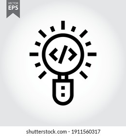 Vector de icono de búsqueda. Ilustración vectorial Eps10.