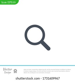 Search icon vector. Found find concept. Magnifying glass Sign