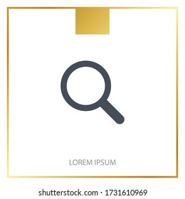 Search icon vector. Found find concept. Magnifying glass Sign
