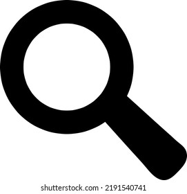 Vector de icono de búsqueda. Encontrado concepto de búsqueda. Signo de cristal de aumento aislado en fondo blanco.. eps
