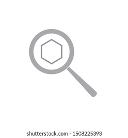 search icon vector. glyph magnifying symbol for web site