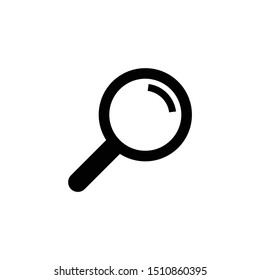 Search icon vector. Glyph symbol magnifying glass isolated