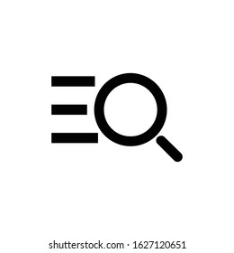 Search icon vector. Glyph symbol magnifying glass isolated