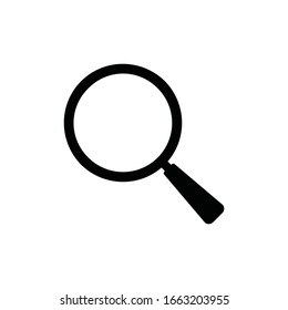 Search icon vector. Glyph symbol magnifying glass isolated