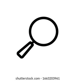 Search icon vector. Glyph symbol magnifying glass isolated