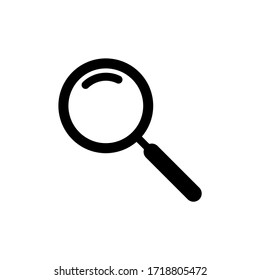 Search icon vector. Glyph symbol magnifying glass isolated