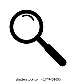 Search icon vector. Glyph symbol magnifying glass