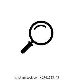 Vector de icono de búsqueda. Vidrio de aumento aislado con símbolo de glifo