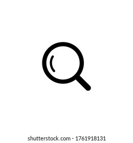 Vector de icono de búsqueda. Vidrio de aumento aislado con símbolo de glifo