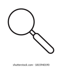 Vector de icono de búsqueda. Vidrio de aumento del símbolo de glifo