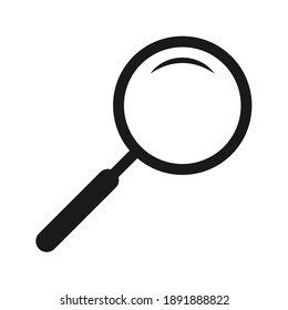 Search icon vector. Glyph symbol magnifying glass. Color editable