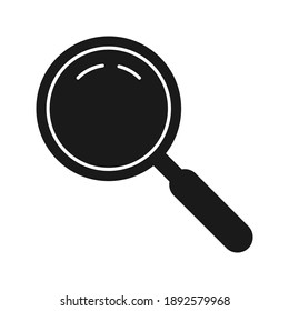Search icon vector. Glyph symbol magnifying glass. Color editable
