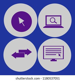 search icon. search vector icons set cursor, find concept, left right arrows and computer cursor