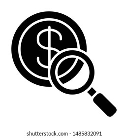 Search Icon, Vector Illustration, Business Glyph