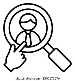 Search Icon, Vector Illustration, Business Outline