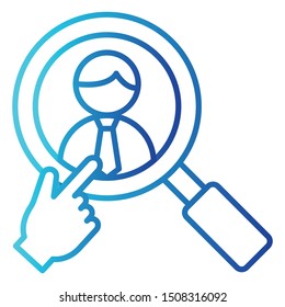 Search Icon, Vector Illustration, Business Outline