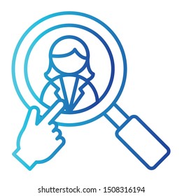 Search Icon, Vector Illustration, Business Outline