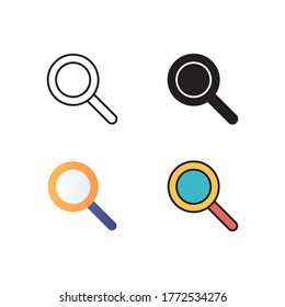 Suche Symbol Vektorgrafik mit einer anderen Stilfarbe. einzeln auf weißem Hintergrund