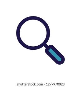 Search Icon Vector Illustration in Filled Style for Any Purpose