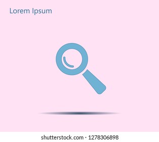 Search icon, vector illustration. Flat design style