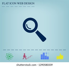 Search icon, vector illustration. Flat design style