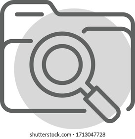 ilustración vectorial de icono de búsqueda plana
